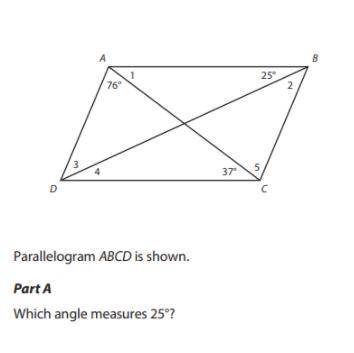 10 POINTS! Answer ASAP. Answer Choices: Angle 1, Angle 2, Angle 3, Angle 4, Angle 5