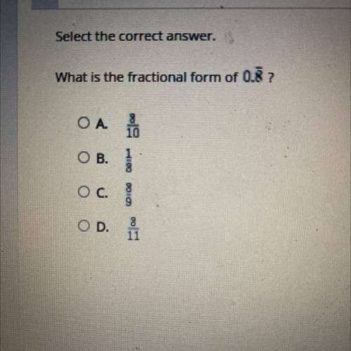 Please help 50 points 
What is the fractional form of
