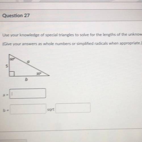 Special right triangle! PLEASE HELP!