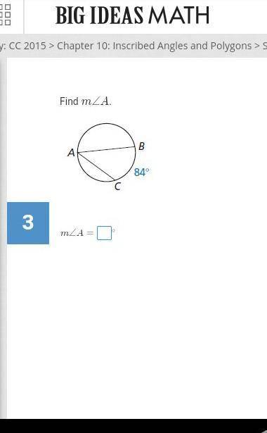 Find angle a from geometry cahpter 10.4 inscribed angles and polygons​