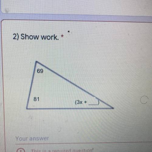The missing number in the box is 3, find the value of X and show work please