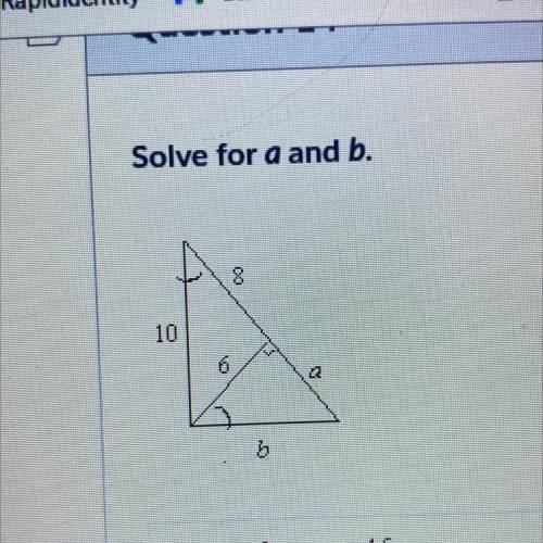 Solve for a and b 
urgent due today