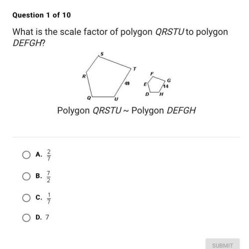 What is the scale factor of polygon QRSTU to polygon DEFGH?