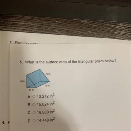What is the surface area of the triangular below