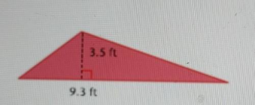 16. What is the area of the triangle? (1 point) A.32.55 ft? B. 24.81 ft? C. 16.275 f12 D. 11.0 ft2​
