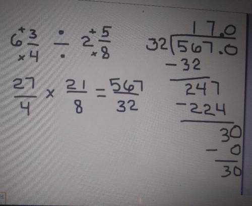 6 3/4 divided by 2 5/8 in the simplest form?​
