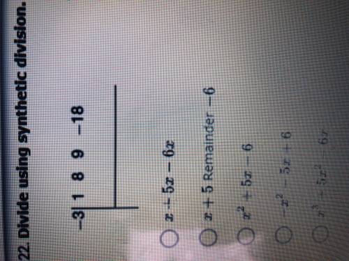 Plz help!! divide using synthetic division