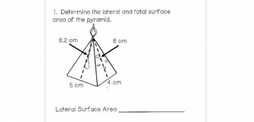 Determine the lateral surface area