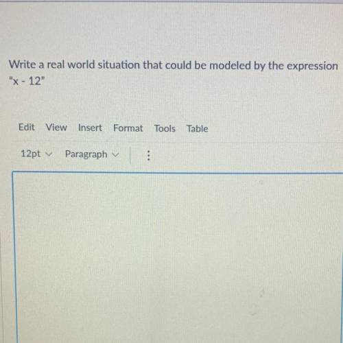 Can somebody help me with this question please I dont know what real world situation I’ll mark you