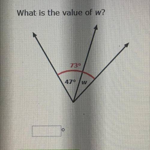 PLEASE HELP WITH MARK BRAINLIEST 
What is the value of w?