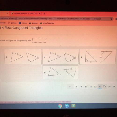 Which triangles are congruent by ASA?!
