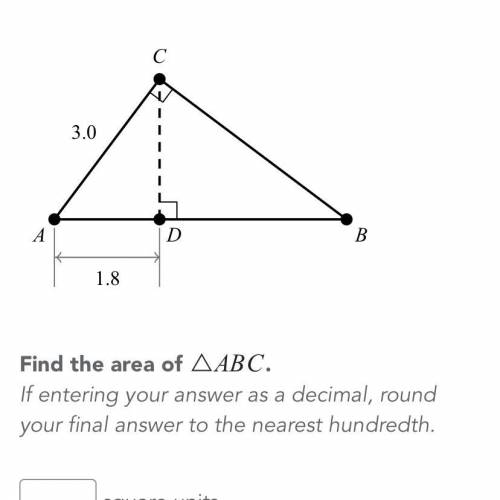 Find the area of triangle ABC (I’ll give you the branliest answer if correct) :)