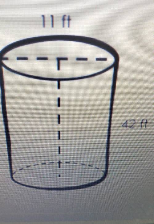 Find the surface area of the cylinder below. use 3.14 for TT.​