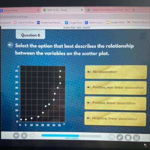 Alternatin Quiz

Question 6
Select the option that best describes the relationship
between the var