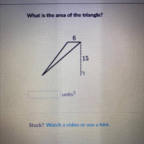 What is the area of the triangle! :D