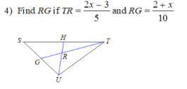 Find RG if TR = 2x-3/5 and RG = 2+x/10