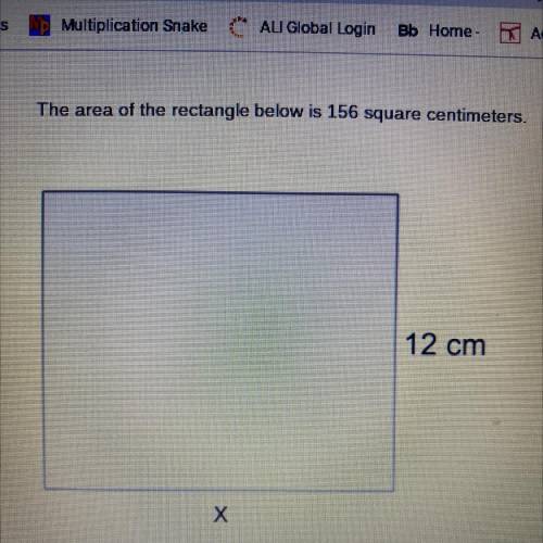 What is x, The width of the triangle in centimeters

A 78cm
B 13cm
C 5.6
D 144cm