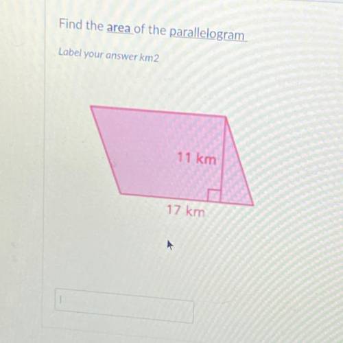 Find the area of the parallelogram 
please answer will give brainliest!