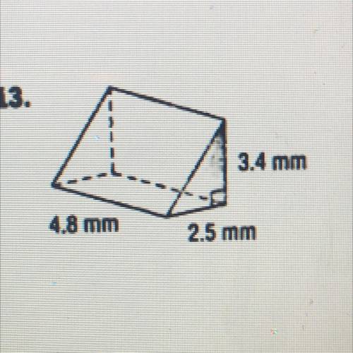 Find the volume of the prism￼