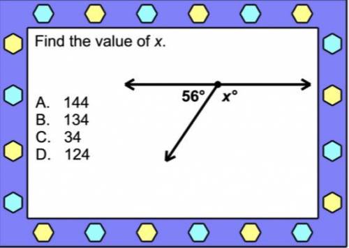 Help me please!! 
Find the value of x