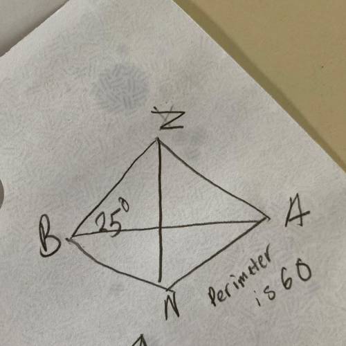 Find length of BA this is a rhombus