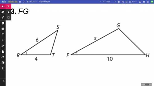 ALGEBRA Identify the similar triangles. Then find each measure.

-Will give brainliest-I need help