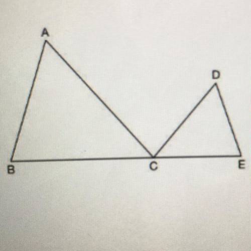 In the diagram below, Triangle ABC~Triangle DEC. if AC=12, DC=7, DE=5 and the perimeter of Triangle