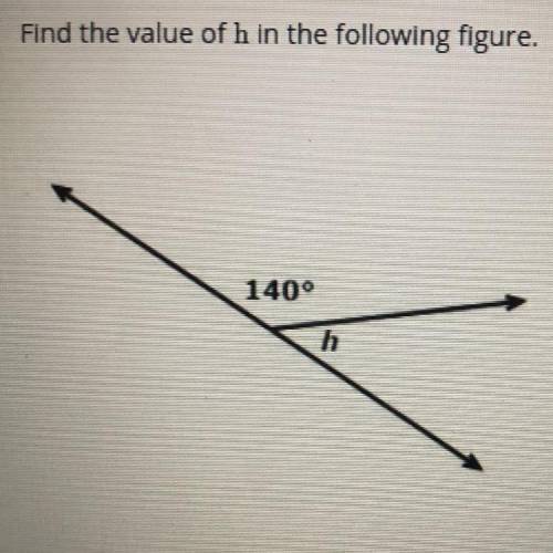 I NEED HELP ASAP 
FIND THE VAULE OF H IN THE FOLLOWING FIGURE