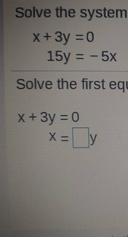 Alive the first equation for x​
