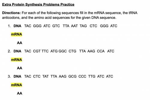 TRNA, and DNA codes! PLS help me figure this out :(