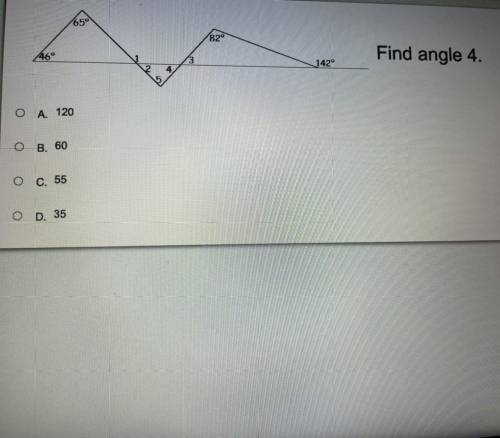 Find angle 4 use pic