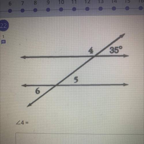 What is the measure of the angles 4,5 & 6