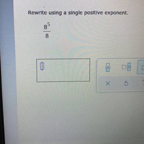 Rewrite using single positive exponent