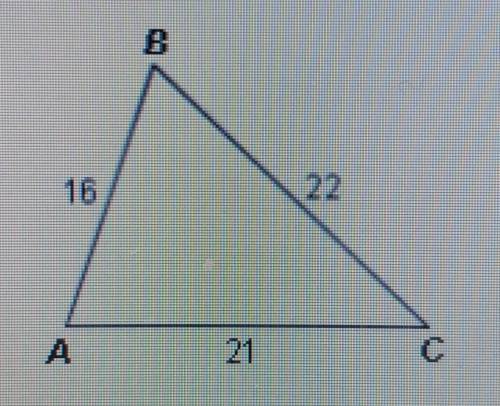 Solve the Triangle below

Part I: Use the Law of Cosines to find the measure of Angle BPart II: Us