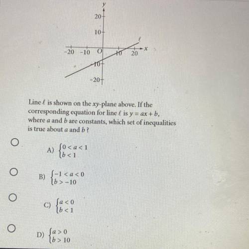 Which true of inequalities is true about a and b?