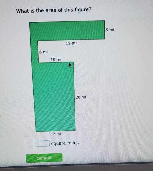 Math question area of figure​