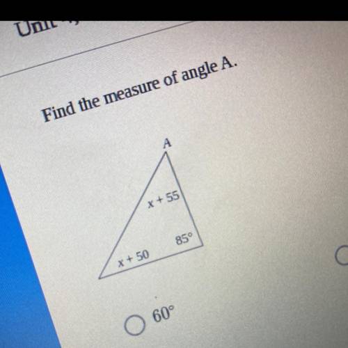 Find the measure of angle a.