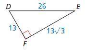 PLEASE HELP!!!

Find sin D, sin E, cos D, and cos E. Write each answer as a fraction in simplest f