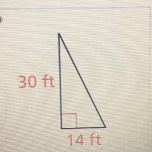 Does this triangle have a hypotenuse about 39 feet long