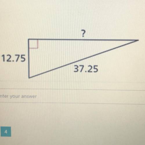 Find the length of the unknown leg of a right triangle