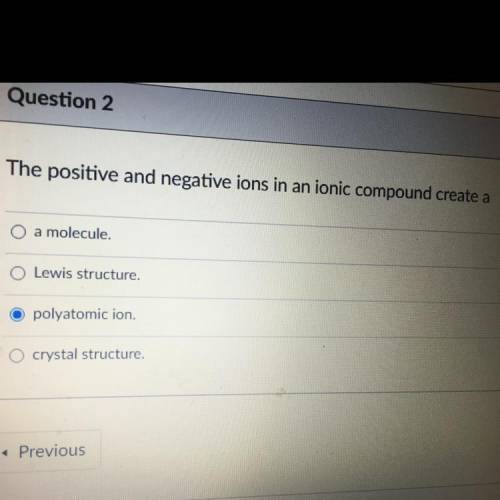 The positive and negative ions in an ionic compound create a?