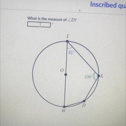 What is the measure of D ?