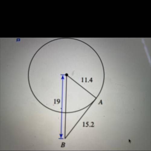 Is AB tangent to the circle?