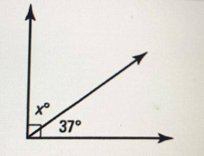 What is the value of angle x?