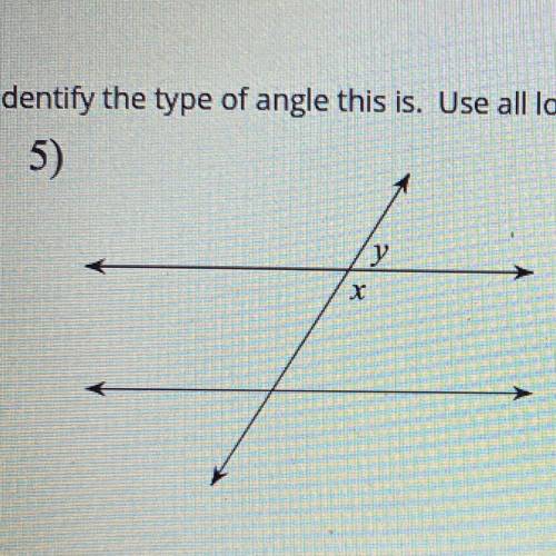 Identify the type of angle this is