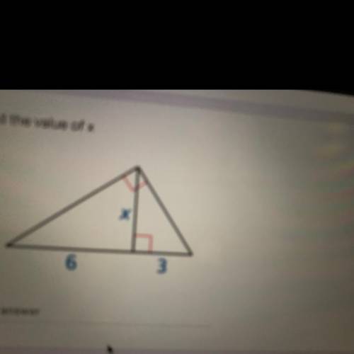 Find a value of x?
HELP PLEASE!!