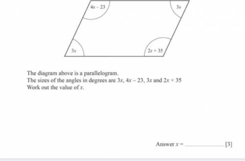 *please help* Work out value x please
