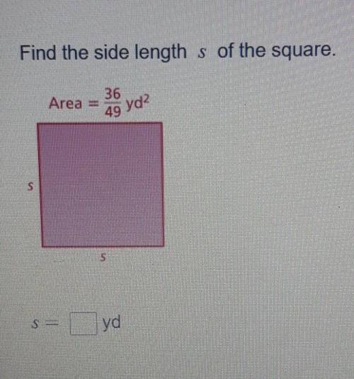 Find the side length ​
