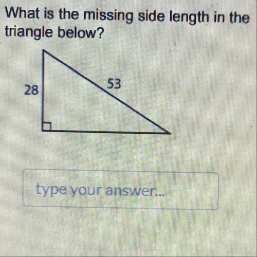 What is the missing side length in the triangle below

Please give me step-by-step explanation ple