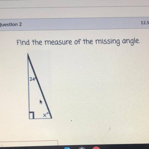 FIND THE MEASURE OF THE MISSING ANGLE